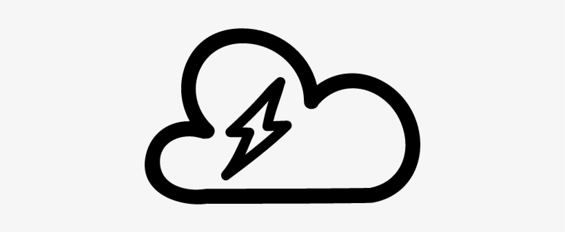 Thunderstorm Hand Drawn Weather Symbol Vector - Symbolen Onweerswolk, transparent png