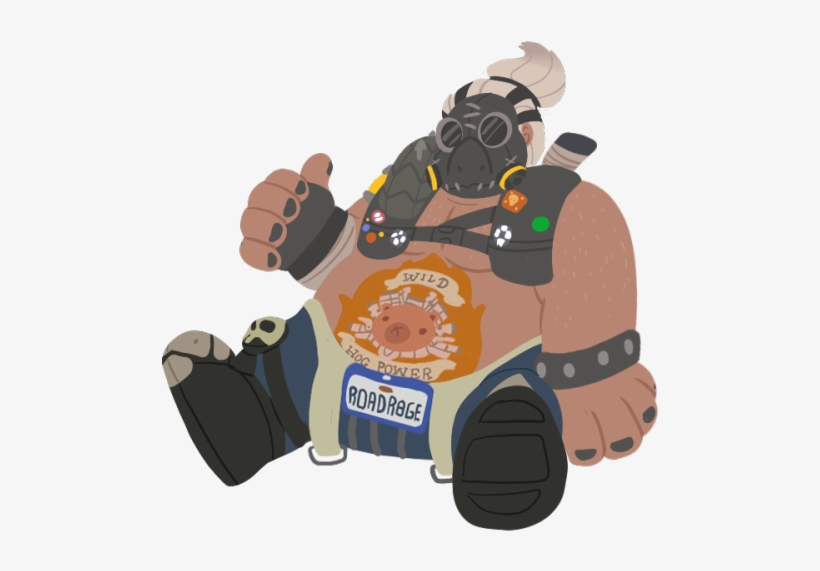 Here's That Roadhog Doodle On Its Own Bless This Big - Cartoon, transparent png