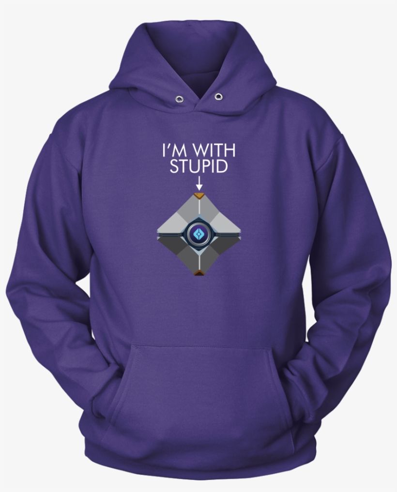 Destiny Ghost I'm With Stupid Hoodie - Power And Know Things, transparent png