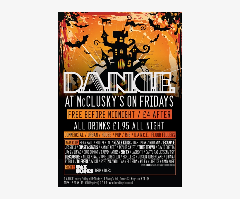 Dancehalloween13 - Cff Haunted House Flag Outdoor Spooky Black House With, transparent png