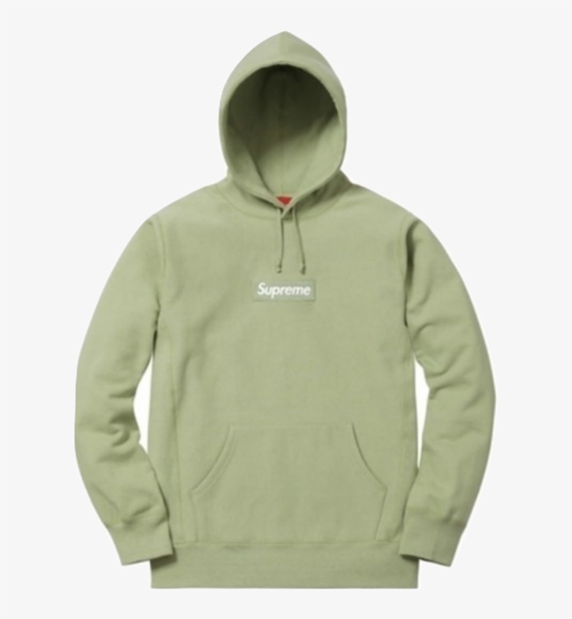 Supreme Box Logo Hooded Sweatshirt - Supreme Box Logo Hoodie Sage, transparent png