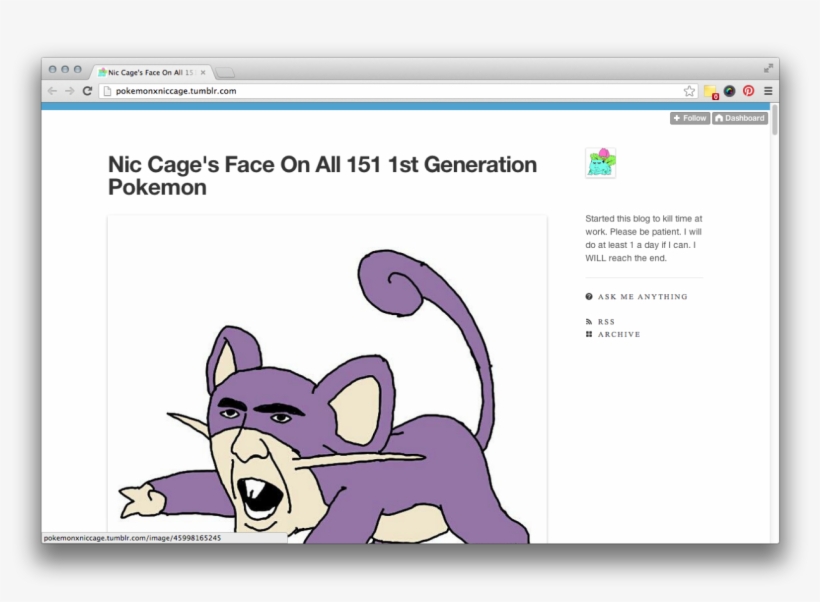 Nic Cage's Face On Pokemon On All 151 First Generation - Despite All My Rage I M Still Just A Ratt, transparent png