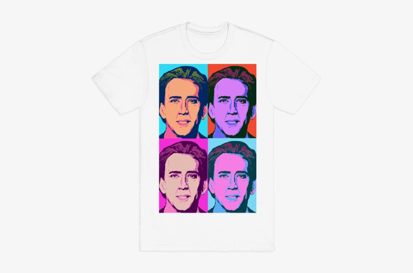 Nicholas Cage Pop Art Parody Mens T-shirt - Nicolas Cage Pop Art, transparent png