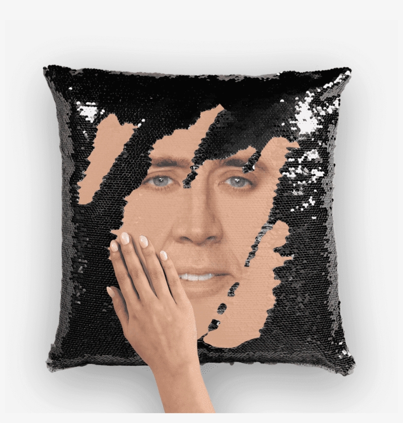 "cage Face ﻿sequin Cushion Cover\ - Cushion, transparent png