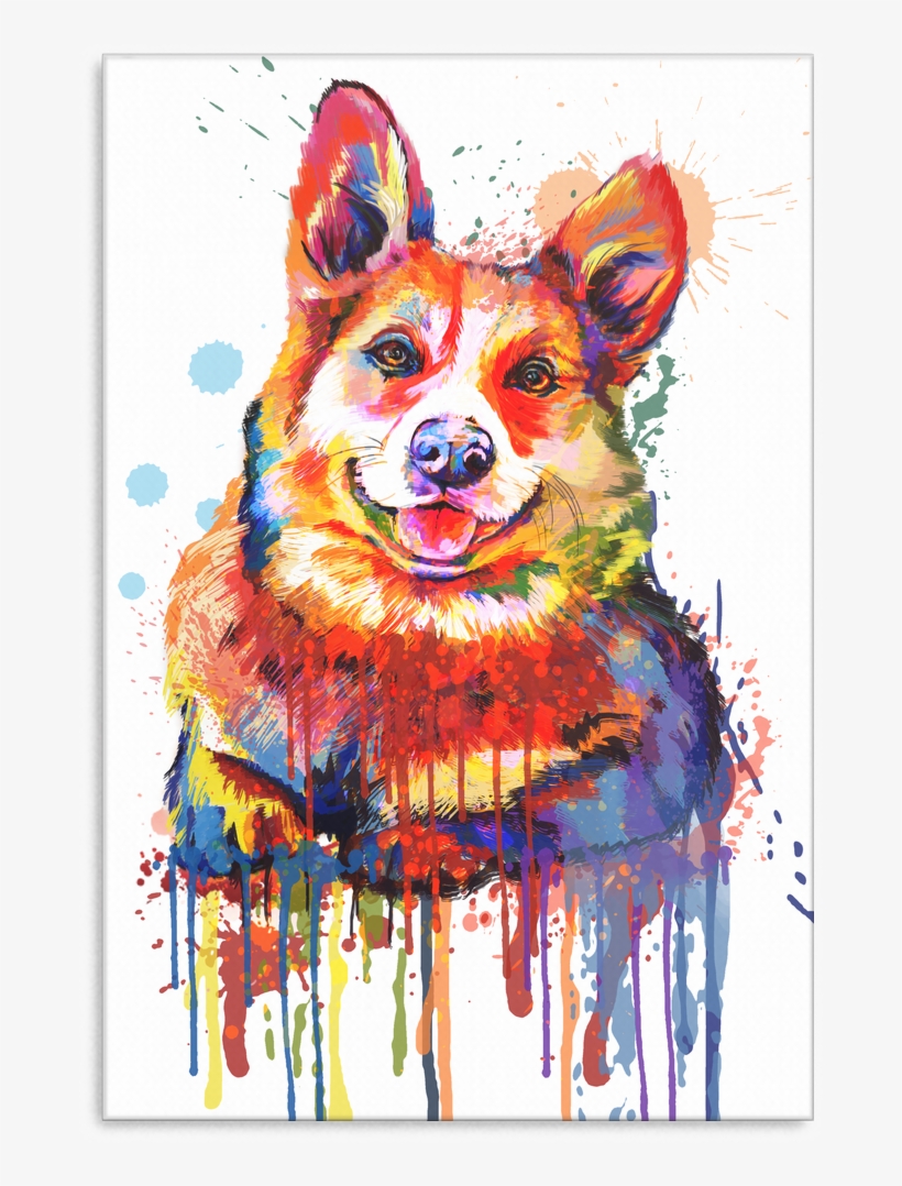 Corgi Canvas P1163 No3 - Norwegian Lundehund, transparent png