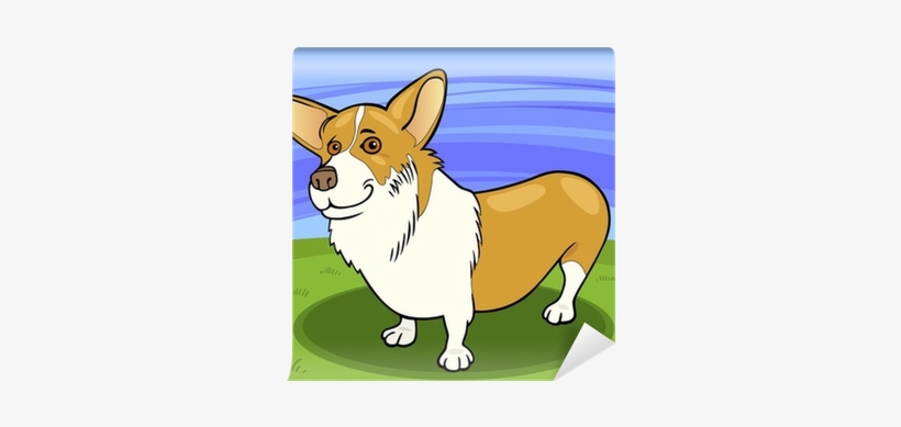 Pembroke Welsh Corgi Dog Cartoon Illustration Wall - Dog, transparent png