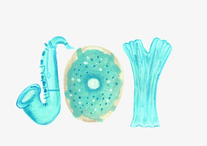 Joy Hand Painted In Bue, transparent png