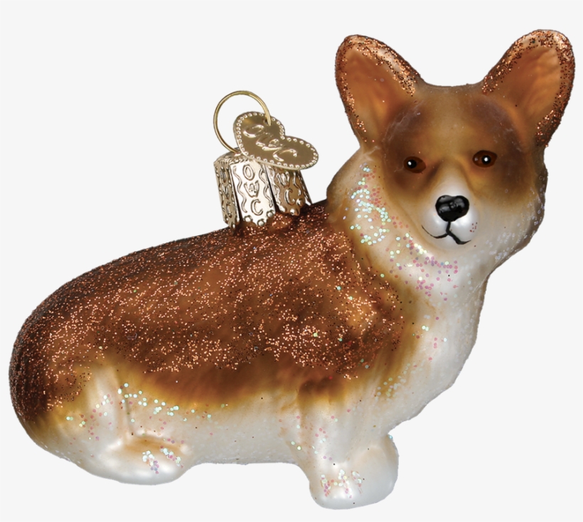 Old World Christmas Pembroke Welsh Corgi Dog Glass, transparent png