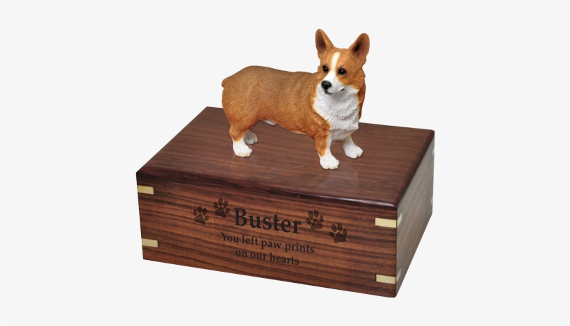 Pembroke Welsh Corgi Dog Figurine With Engraved Wood - Black Lab Cremation Urns, transparent png