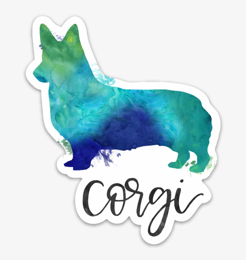 Corgi Die Cut Sticker - Sticker, transparent png