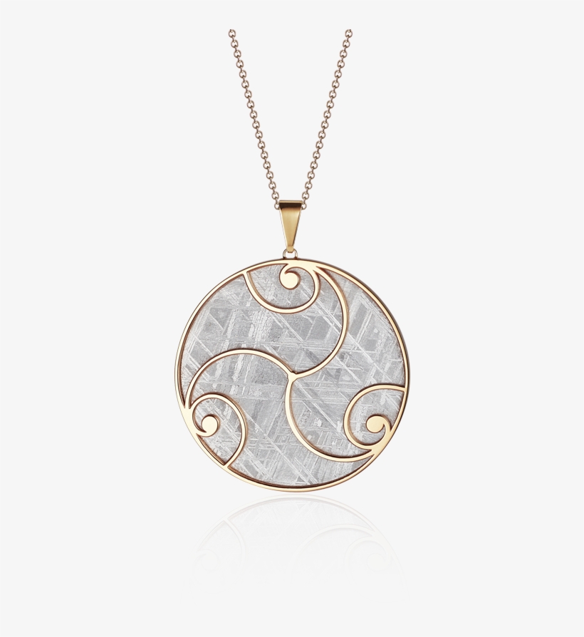 Meteorite Crop Circle Delight Pendant In Yellow Gold, transparent png