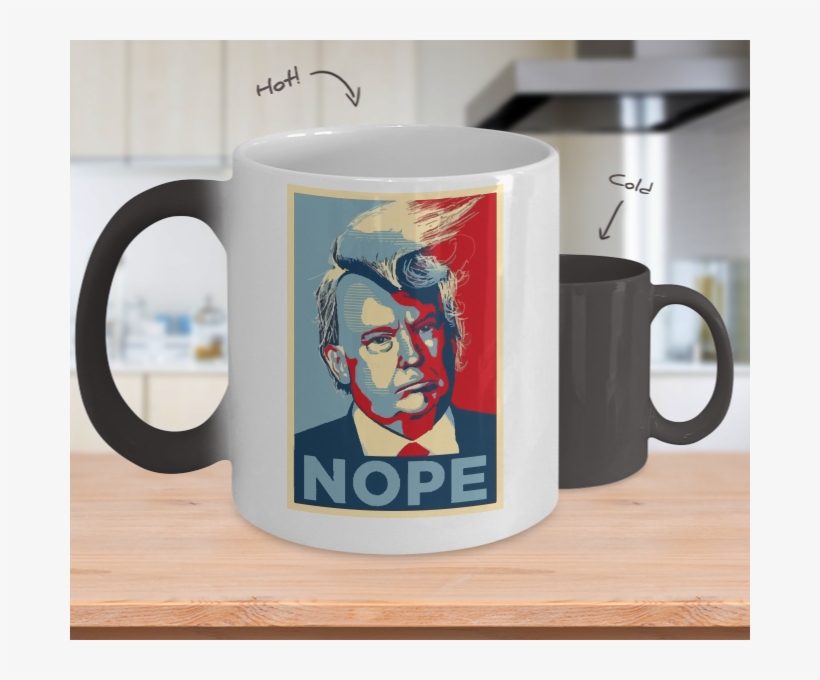 Nope Donald Trump Hair Color Changing Mug - Thanks Dad For Not Pulling Out Mug, transparent png