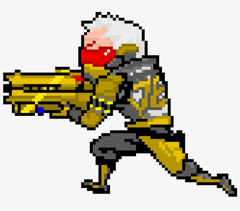 Golden Soldier 76 - Soldier 76 Pixel Art, transparent png