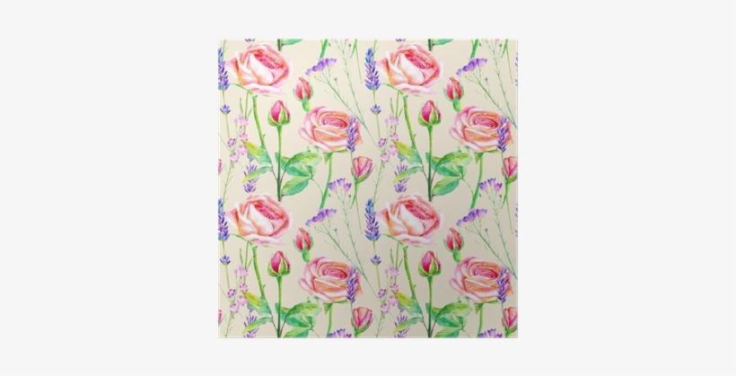 Póster Patrón Transparente De Rosas Moradas, Campanilla - Illustration, transparent png