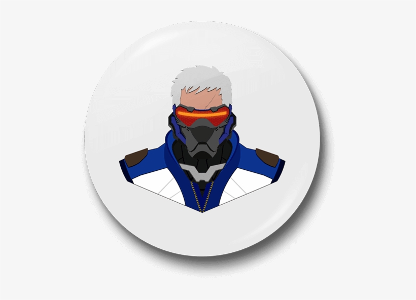 Soldier 76 Badge - Cartoon, transparent png