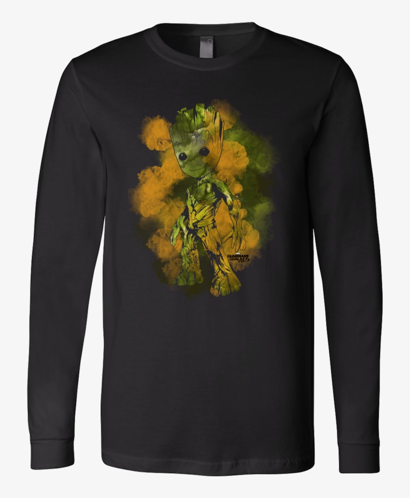 Guardians Of Galaxy Vol 2 Watercolor Groot Tshirt Graphic - Vampirefreaks Scarecrow Mens Longsleeve, transparent png