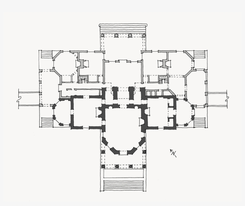 Plan Diagram Of Monticello - Diagram, transparent png