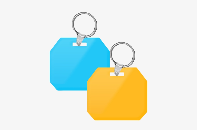 Modified Key Fob Octagon Bag Tag, transparent png