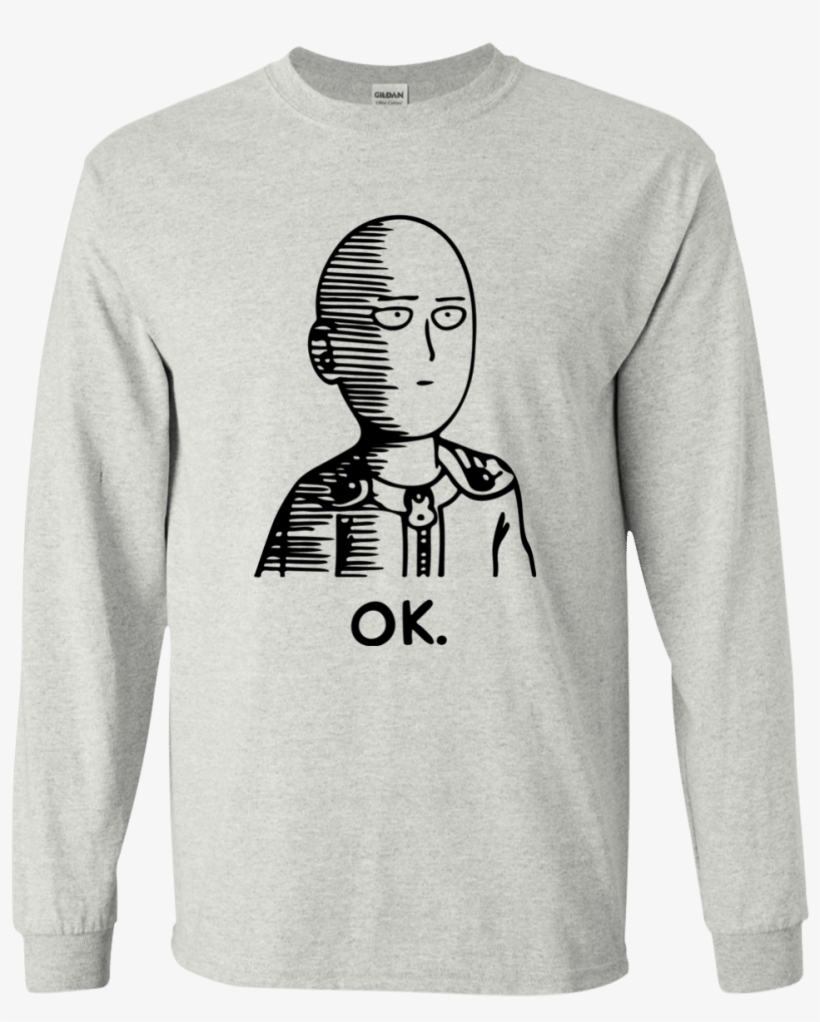 One Punch Man Saitama Ok Long Sleeve T Shirt - Cool Iphone 6+ Cases Anime, transparent png