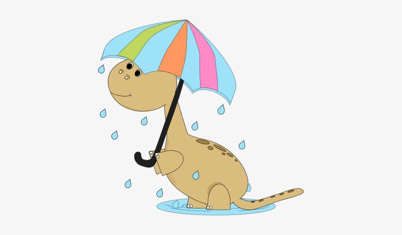 Dinosaur In The Rain Clip Art - Dinosaur In The Rain, transparent png