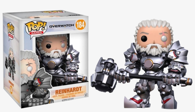Funko Pop Overwatch 6" Reinhardt Unmasked Vinyl Figure - Reinhardt Unmasked Funko Pop, transparent png
