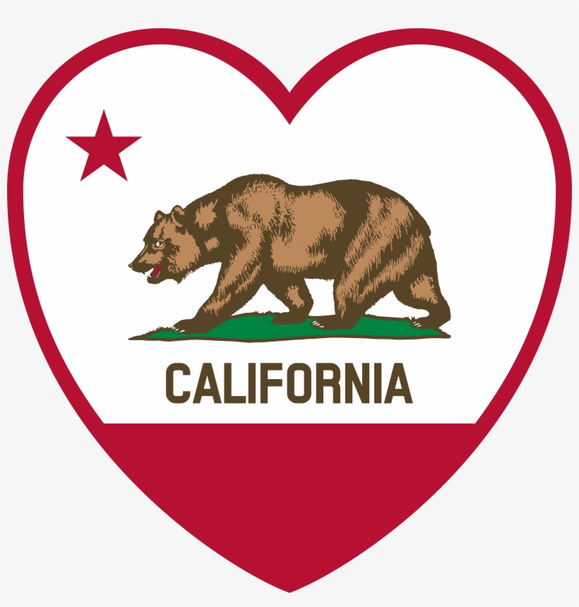This Free Icons Png Design Of California Flag Heart, transparent png