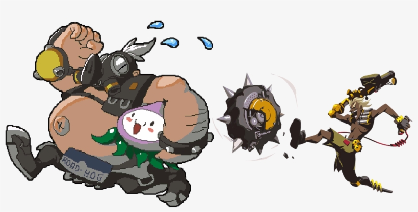 In A Fit Of Ocd I - Roadhog And Junkrat Spray, transparent png