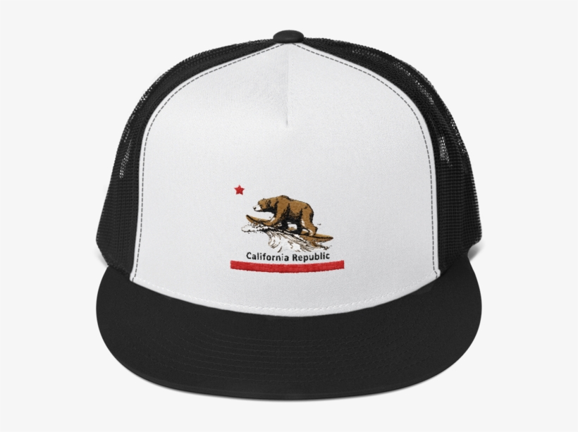 California Bear Republic Surfing Trucker Hat - Hatroblox, transparent png