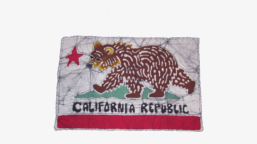 Tie Dyed California Bear Flag - Grizzly Bear, transparent png