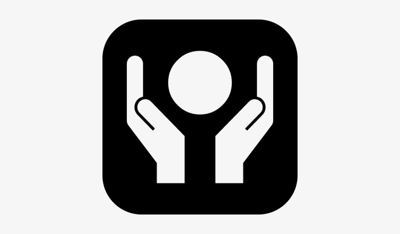 Open Hands Holding A Circle Vector - Open Hands Icon White, transparent png