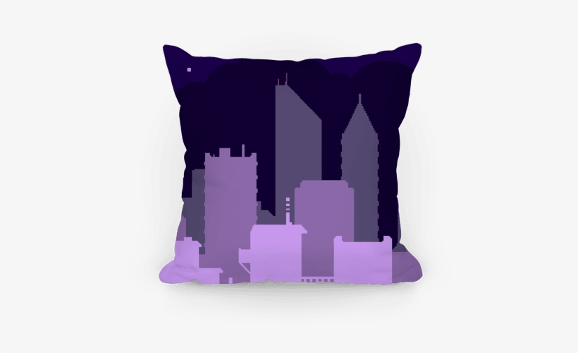 Pixel Cityscape Pillow - Mobile Phone, transparent png