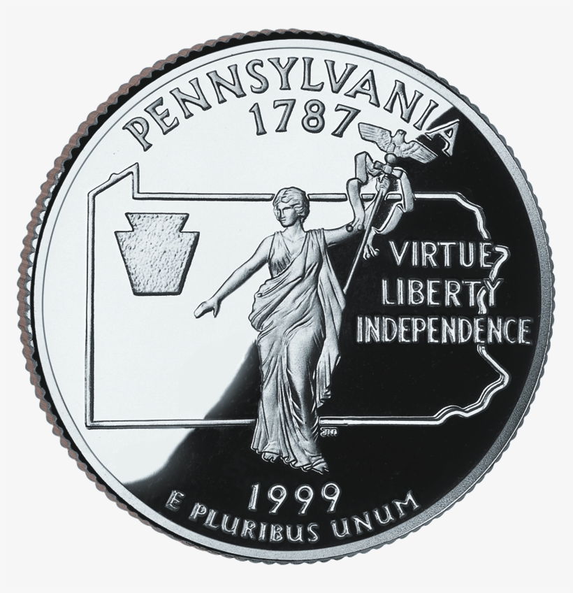 1999 Pa Proof - 1999 Pennsylvania Quarter, transparent png