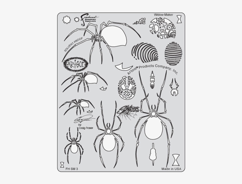 Widowmaker - Airbrush Spider Stencil, transparent png