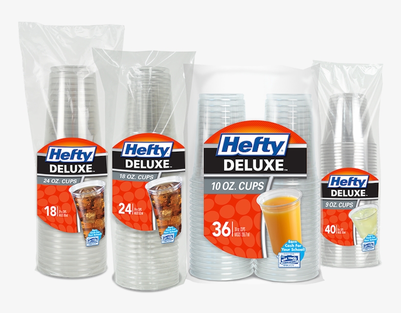 Deluxe Clear Cups Hefty Easy Grip Disposable Plastic Party Cups