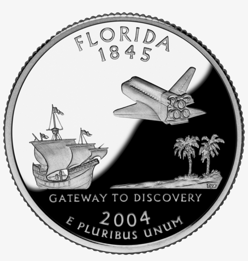 2004 Fl Proof - Florida State Quarter, transparent png