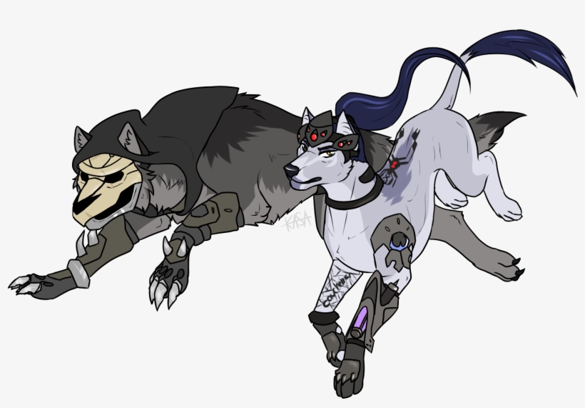 Reaper And Widowmaker - Overwatch Dogs, transparent png