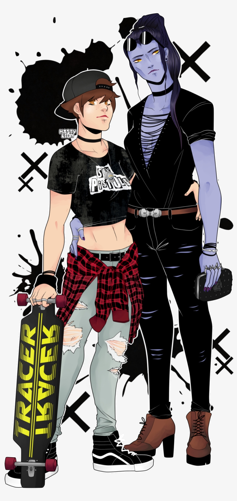 “so Anon Asked For Grunge Tracer Or Widowmaker How, transparent png