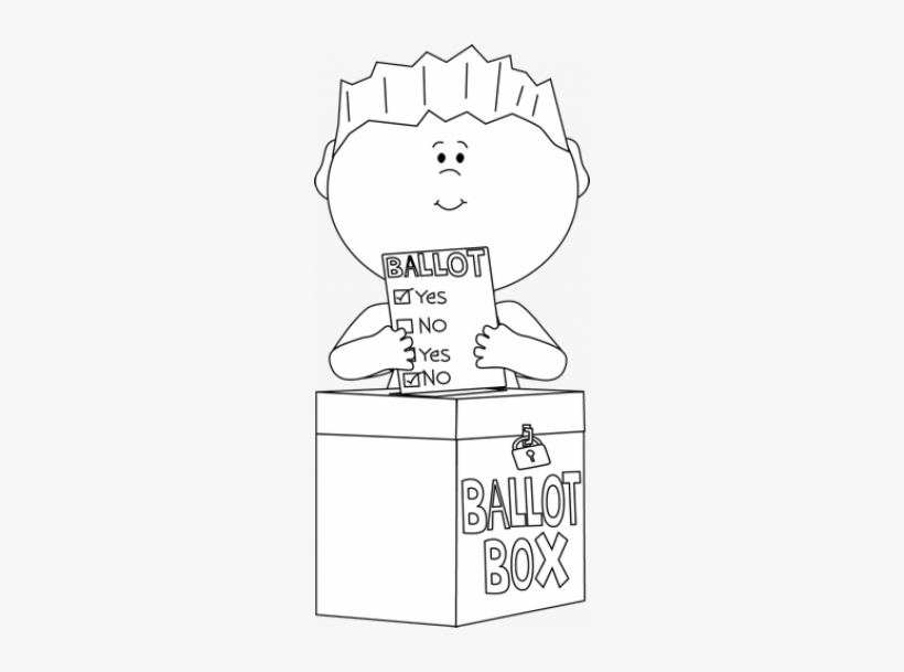 Voting Drawing Black And White - Clip Art, transparent png