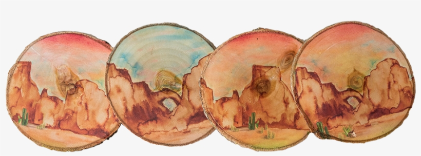 Watercolor Desert Scene - Watercolor Paint, transparent png