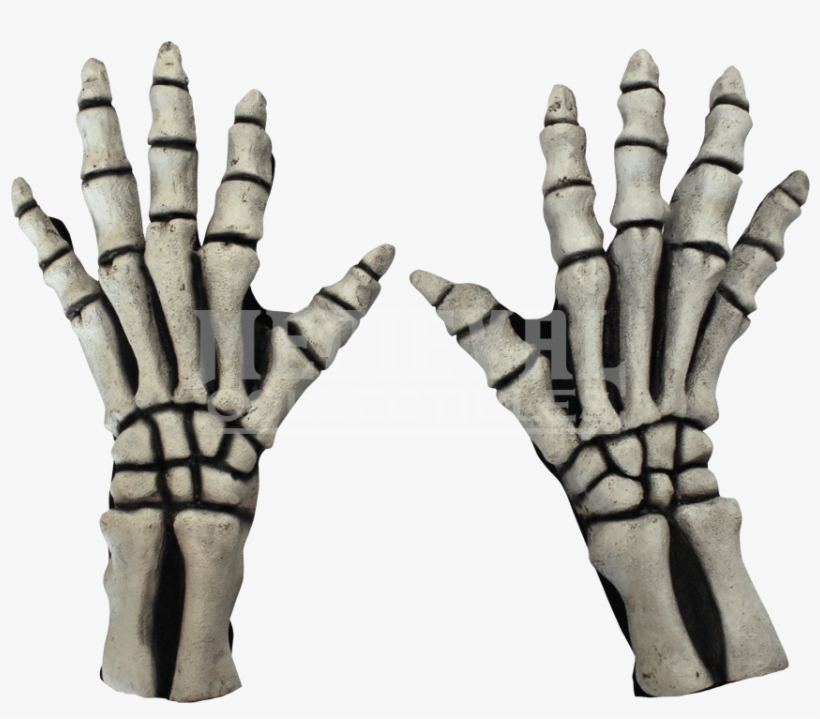 White Skeleton Gloves - Hand Gloves Skeleton White, transparent png