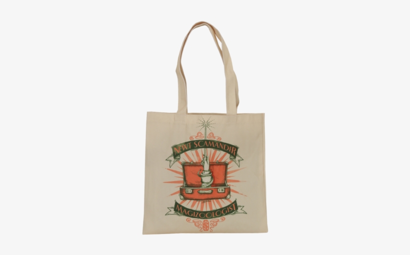 Cream Suitcase And Wand Tote Bag Large Png Tote Backpack - Art Of Fantastic Beasts, transparent png