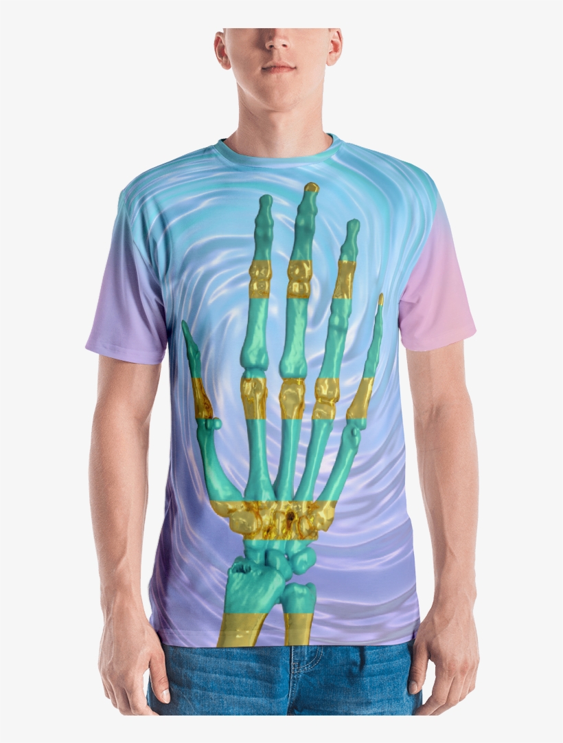 Skeleton Hand Deluxe T-shirt - Marine Corps American Flag Shirt - Us Flag Shirt -, transparent png