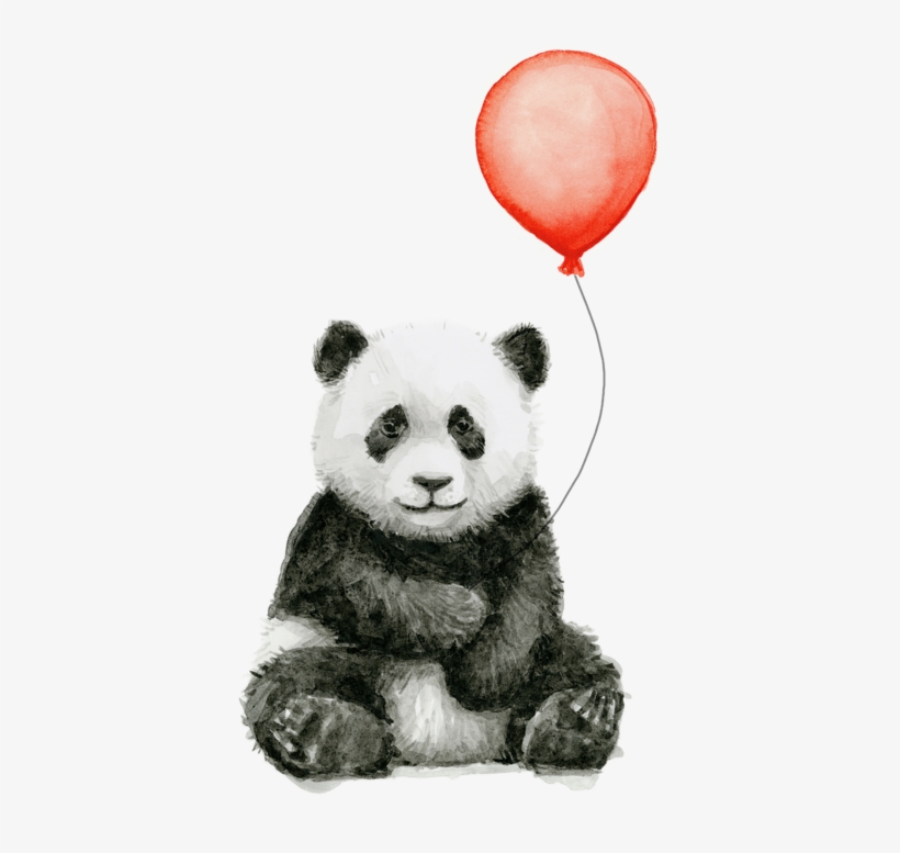 Click And Drag To Re-position The Image, If Desired - Panda Watercolor, transparent png
