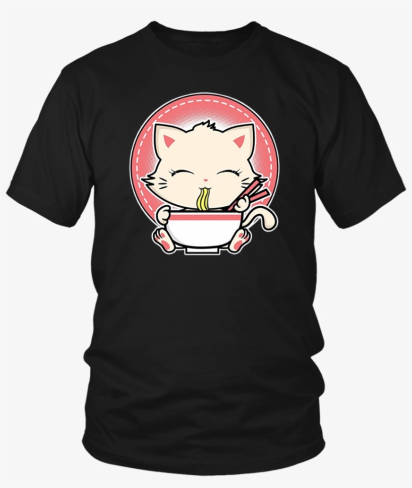 Kawaii Japanese Anime Cat Ramen T-shirt - Disney Pin Trading Shirts, transparent png
