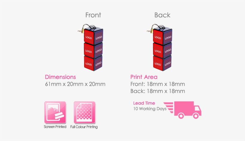 Rubix Cube Usb Stick Print Area - Usb Flash Drive, transparent png