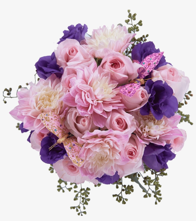 Madame Butterfly - Purple Bouquet Rose Png, transparent png