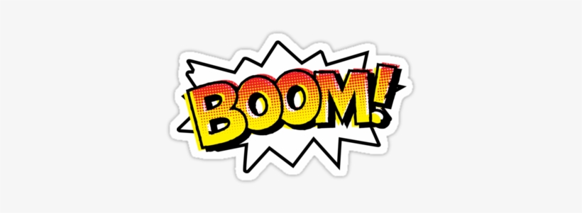 Quot Boom Comic Onomatopoeia Quot Stickers By Gtdesigns - Comic Onomatopoeia Boom, transparent png