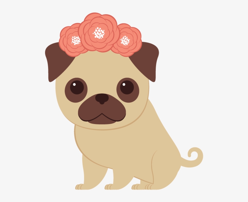 Png Royalty Free Library Creating The Wreath Placing - Dibujos De Perros Pug, transparent png