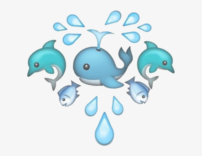 #water #emoji #blue - Dolphin Emoji Png, transparent png
