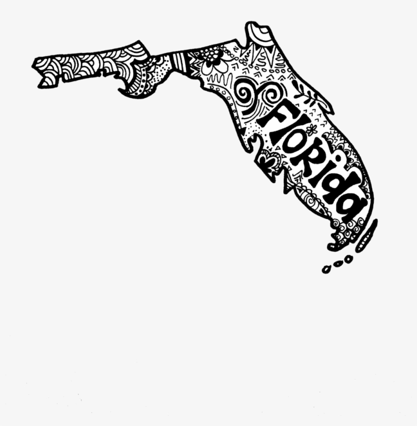 Florida Zentangle - Florida, transparent png